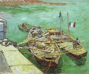 Vincent Van Gogh The Rhonebarken, china oil painting reproduction
